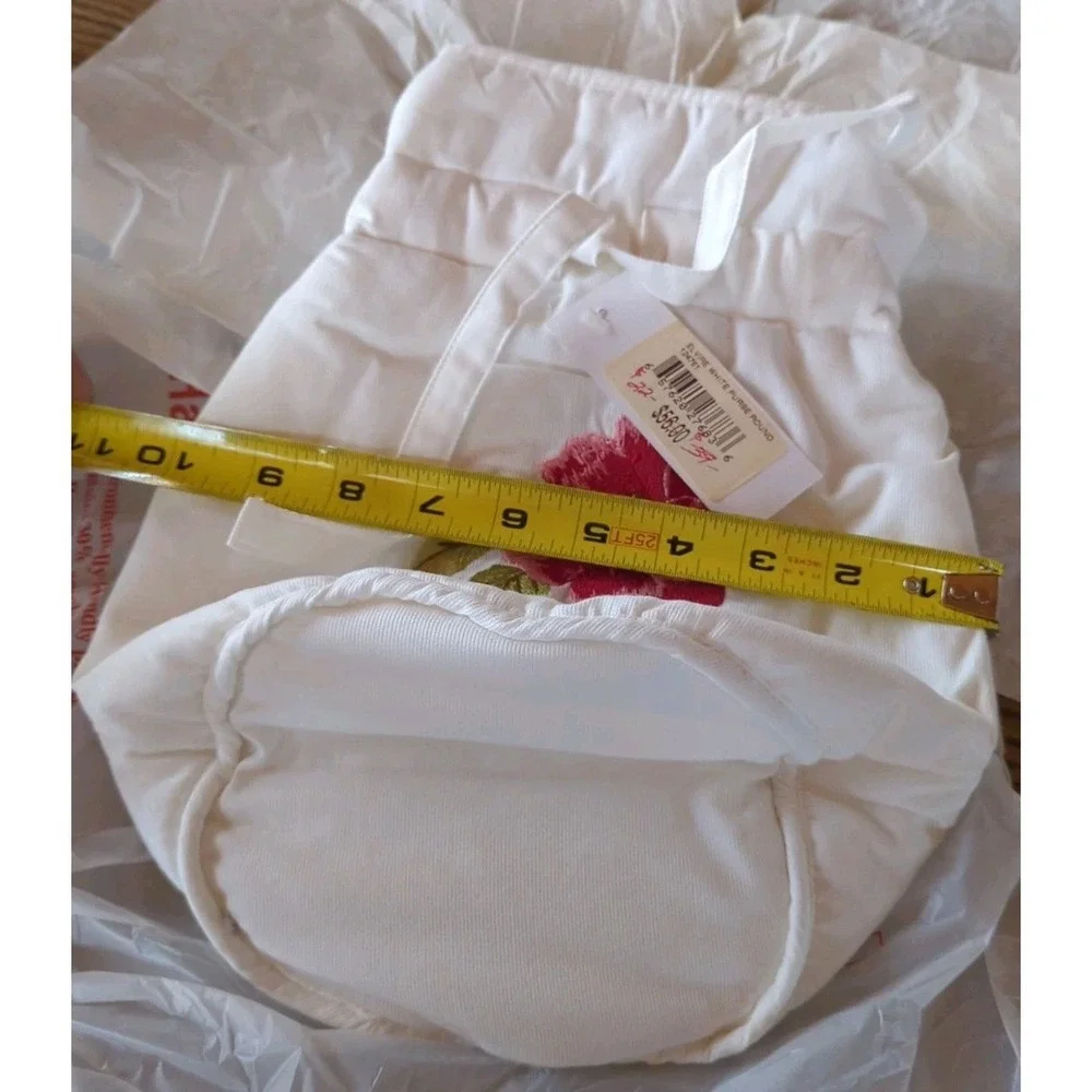 New Vintage Yves Delorme Olivier Desforges Elvire White Purse Round‎